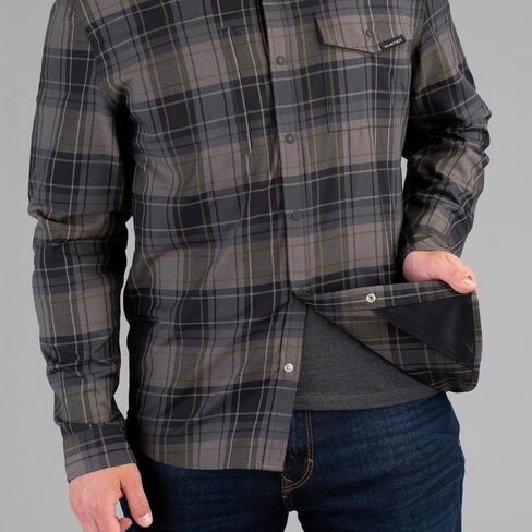 Vortex Men's Trail Call Tech Flannel Shirts - Mechanical Stretch, Moisture Wicking, Underarm Gusset in Saudi Arabia