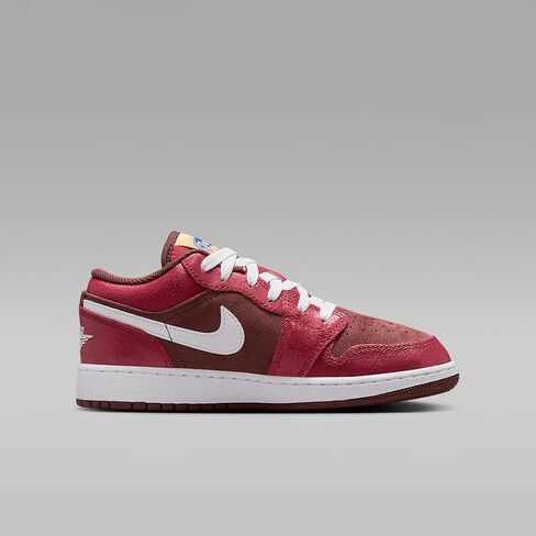 AIR JORDAN 1 LOW SE (GS) 'DARK PONY/WHITE-VARSITY RED-COCONUT MILK' BY NIKE in Saudi Arabia