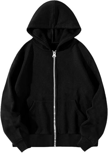 Zip Up Hoodie Women, 2025 Oversized Sweatshirt Long Sleeve Light Jackets Lightweight Y2K Cute Hoodies Winter Clothing in Saudi Arabia