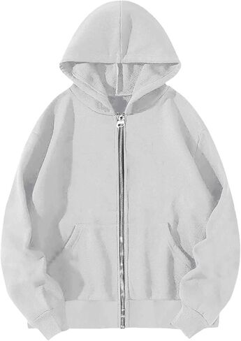 Zip Up Hoodie Women, 2025 Oversized Sweatshirt Long Sleeve Light Jackets Lightweight Y2K Cute Hoodies Winter Clothing in Saudi Arabia