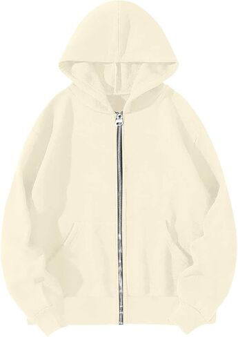 Zip Up Hoodie Women, 2025 Oversized Sweatshirt Long Sleeve Light Jackets Lightweight Y2K Cute Hoodies Winter Clothing in Saudi Arabia