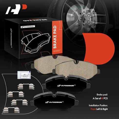 A-Premium Front Ceramic Disc Brake Pads Set Compatible with Mercedes Benz Sprinter 2500 2010-2018, Metris 2016-2020 & Dodge Sprinter 2500 & Freightliner Sprinter 2500 & Volkswagen Crafter Van, 4 Pcs in Saudi Arabia