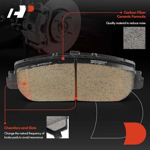 A-Premium Front Ceramic Disc Brake Pads Set Compatible with Honda Civic 2017-2020, Accord 2016-2017 & Acura RDX 2013-2018, ILX 2016-2022, RLX 2014-2020, 4 Pcs in Saudi Arabia