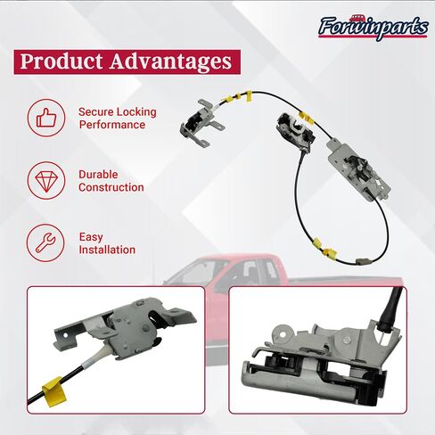 Rear Door Lock Latch with Cable Assembly Left Driver Side for 2004-2008 Ford F-150 Extended Cab Pickup Upper and Lower Locking Latches Assembly 6l3Z18264A01B 8L3Z18264A01B in Kuwait
