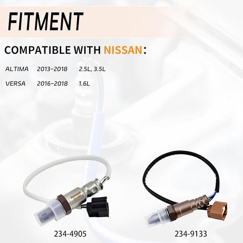 2PCS O2 Sensor Upstream &Downstream Compatible with Nissan 2013-2018 Altima,2016-2018 Versa 2.5L Engine Replace#234-9133, 22693-3TA0A,234-4905，226A0-3TA0B in Kuwait