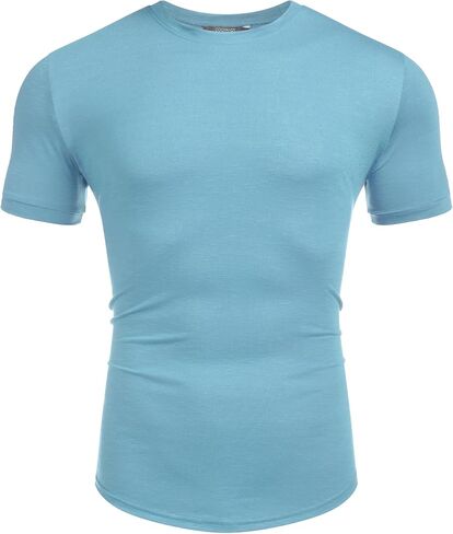 Men Muscle Workout T Shirt Gym Bodybuilding Active Short Sleeve T-Shirt Fitted Hipster Tee Top in Saudi Arabia