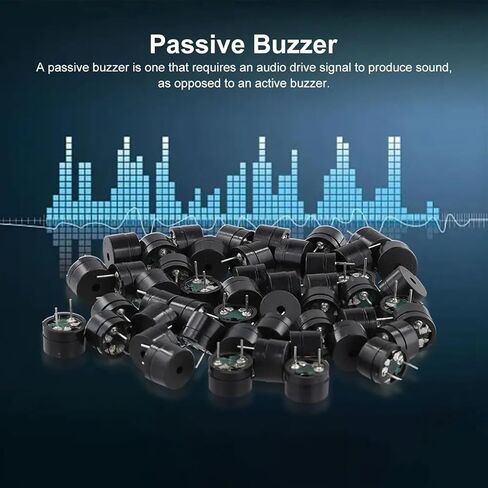 50PCS Passive Speaker Buzzer Electromagnetic Impedance 16 Ohms Electromagnetic Buzzer AC/2KHz 3V 5V 9V 12V Resistance Speaker in Saudi Arabia