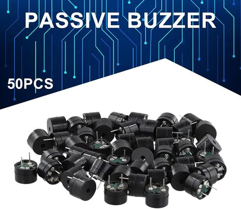 50PCS Passive Speaker Buzzer Electromagnetic Impedance 16 Ohms Electromagnetic Buzzer AC/2KHz 3V 5V 9V 12V Resistance Speaker in Saudi Arabia