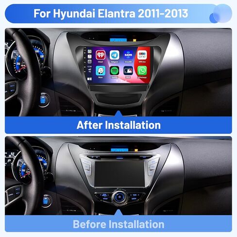 2+32G Android 13 Car Stereo CarPlay Radio for Hyundai Elantra 2011-2013, 9'' HD Touch Screen with Android Auto, AHD Backup Camera, Mirror Link, GPS, WiFi, DSP in Saudi Arabia