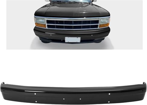 KUAFU Front Bumper Face Bar Compatible with 1991 1992 1993 1994 1995 1996 Dodge Dakota Base w/o Molding Holes Replacement for CH1002167 55034316 Steel Chrome Silvery in Saudi Arabia