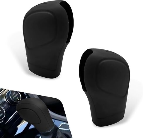 2 PCS Car Gear Shift Knob Cover, Anti-Slip Scratch-Resistant Auto Knob Gear Stick Protector, Comfortable Silicone Handbrake Shifter Interior Cover, Universal for Most Cars (Pink) in Kuwait