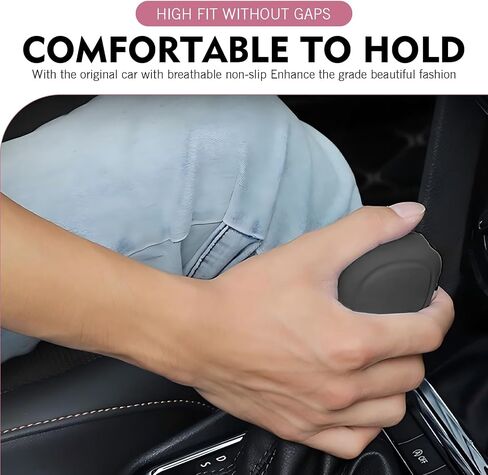 2 PCS Car Gear Shift Knob Cover, Anti-Slip Scratch-Resistant Auto Knob Gear Stick Protector, Comfortable Silicone Handbrake Shifter Interior Cover, Universal for Most Cars (Pink) in Kuwait