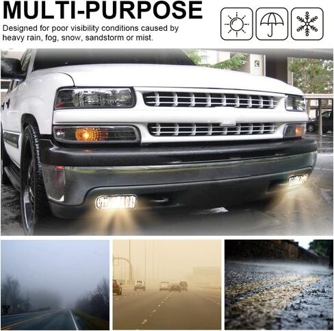 Fog Lights Assembly Compatible with Chevy Silverado 1500 2500 1999-2002/Fit Chevy Silverado 3500 2001-2002/Fit Chevy Suburban/Tahoe 2000-2006 Yellow Lens in Saudi Arabia