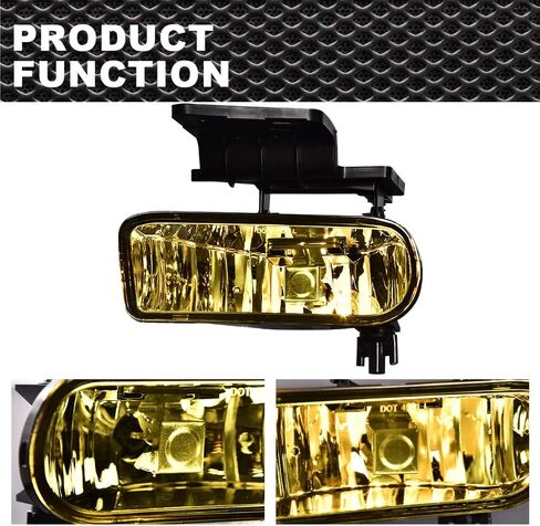 Fog Lights Assembly Compatible with Chevy Silverado 1500 2500 1999-2002/Fit Chevy Silverado 3500 2001-2002/Fit Chevy Suburban/Tahoe 2000-2006 Yellow Lens in Saudi Arabia