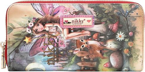 Nicole Lee Nikky Bag Double Zipper Wallet V.2, Women's, Eco-Leather, RFID Blocking, Multiple Card Slots, FALL (FAIRY TALE) in Saudi Arabia