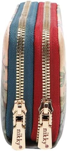 Nicole Lee Nikky Bag Double Zipper Wallet V.2, Women's, Eco-Leather, RFID Blocking, Multiple Card Slots, FALL (FAIRY TALE) in Saudi Arabia