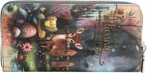 Nicole Lee Nikky Bag Double Zipper Wallet V.2, Women's, Eco-Leather, RFID Blocking, Multiple Card Slots, FALL (FAIRY TALE) in Saudi Arabia