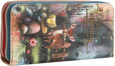 Nicole Lee Nikky Bag Double Zipper Wallet V.2, Women's, Eco-Leather, RFID Blocking, Multiple Card Slots, FALL (FAIRY TALE) in Saudi Arabia