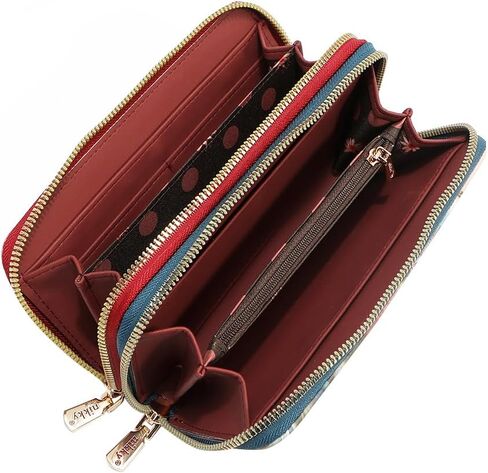 Nicole Lee Nikky Bag Double Zipper Wallet V.2, Women's, Eco-Leather, RFID Blocking, Multiple Card Slots, FALL (FAIRY TALE) in Saudi Arabia