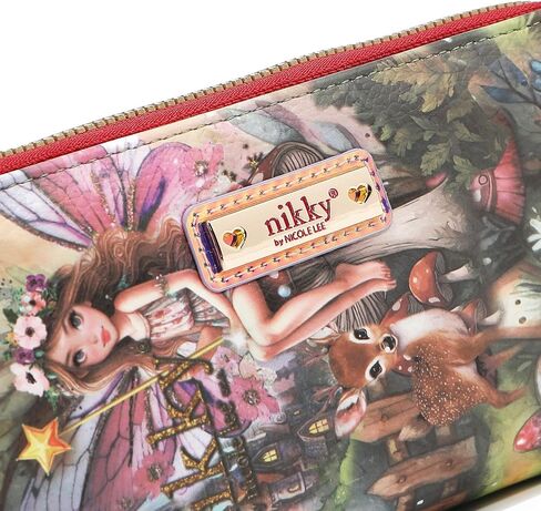 Nicole Lee Nikky Bag Double Zipper Wallet V.2, Women's, Eco-Leather, RFID Blocking, Multiple Card Slots, FALL (FAIRY TALE) in Saudi Arabia