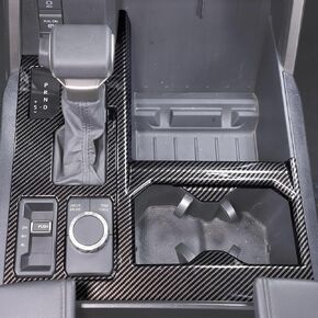 Gear Shift Panel and Cup Holder Cover Trim 2 in 1 Compatible with Toyota Tundra 2022-2025, Center Console Interior Decoration Accessories (Carbon Fiber Style) in Saudi Arabia