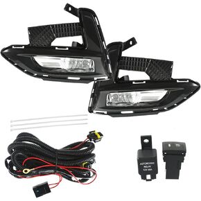 WFLNHB Driver and Passenger Side Fog Lights Assembly Replacement for 2020 2021 Nissan Sentra Clear Lens with Fog Light Covers + Wiring Harness + Switch Kits in Kuwait