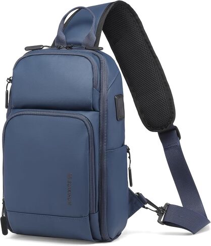 Men's Sling Bag, Convertible Anti Theft Sling Backpack, 11" One Shoulder Crossbody Backpack with USB Charging Port for Working Travel Daily, Dark Grey in Saudi Arabia