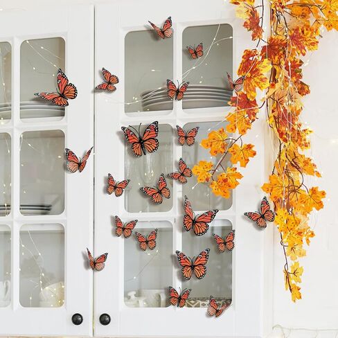 3D Butterfly Wall Decals Pink, Removable Wall Stickers for Room Decor, Magnetic and Adhesive Butterfly Decorations for Home Bedroom Living Room, 12 Pack, P2 in Saudi Arabia