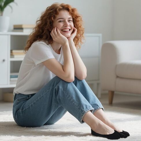 3 أزواج من الجوارب فليب فلوب، جوارب تابي للنساء ذات قصة منخفضة ومقسمة من القطن بدون عرض جورب كاحل غير قابل للانزلاق للصنادل in Saudi Arabia
