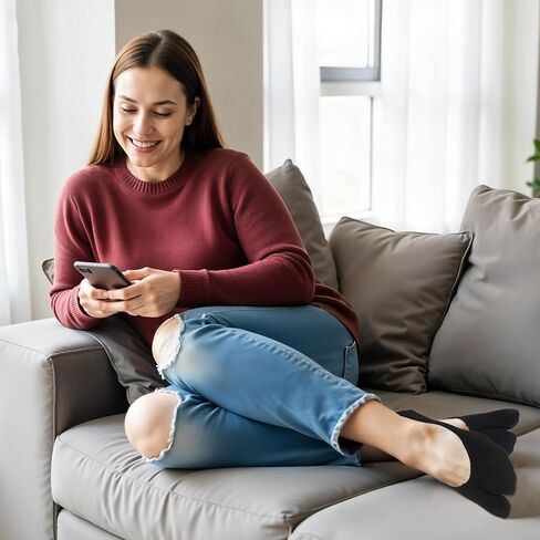 3 أزواج من الجوارب فليب فلوب، جوارب تابي للنساء ذات قصة منخفضة ومقسمة من القطن بدون عرض جورب كاحل غير قابل للانزلاق للصنادل in Saudi Arabia