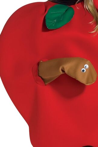 Apple with Worm Adult, Red, One Size Fits Most in Saudi Arabia