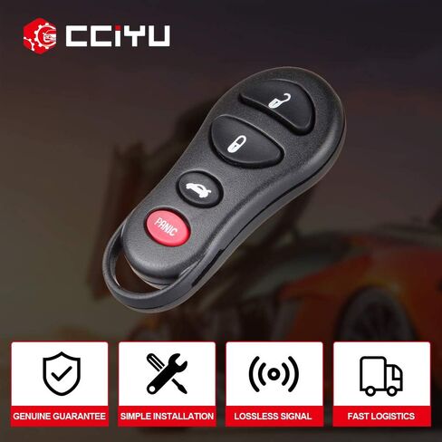 cciyu x 1 فليب مفتاح فوب 4 أزرار استبدال ل01-09 لجيب للحرية لدودج لشجاع لستراتوس للأفعى لكرايسلر LHS 300M كونكورد سيبرينغ سلسلة مع GQ43VT17T in Saudi Arabia