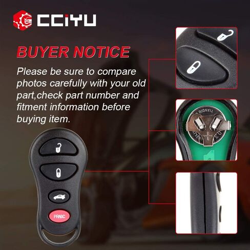 cciyu x 1 فليب مفتاح فوب 4 أزرار استبدال ل01-09 لجيب للحرية لدودج لشجاع لستراتوس للأفعى لكرايسلر LHS 300M كونكورد سيبرينغ سلسلة مع GQ43VT17T in Saudi Arabia