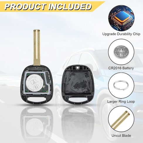 مفتاح Fob بديل لجهاز التحكم عن بعد للدخول بدون مفتاح للسيارة 2004-2006 RX330/ 07-09 RX350/ 06-08 RX400H/ 10 RX450H، HYQ12BBT، 3 أزرار in Kuwait