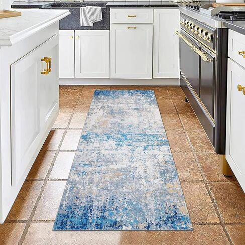GarveeHome 10x13 Modern Abstract Faux Wool Rug for Living Room Low Pile Ultra Soft Stain Resistant Non Slip Non Shedding Throw Rug for Bedroom Home Decor, Grey in Saudi Arabia