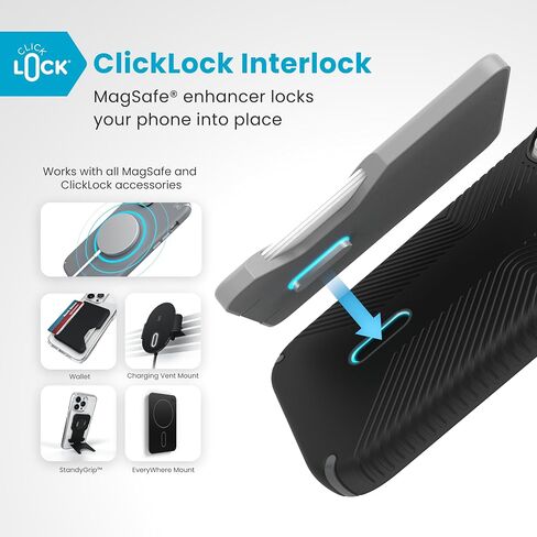 Speck iPhone 16 Pro Max Case MagSafe and ClickLock - Slim Phone Case iPhone 16 Pro Max - iPhone 16 Pro Max Phone Case - Presidio 2 Grip - Bone/Gold in Kuwait