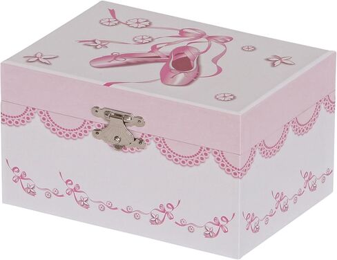 Mele & Co. Since 1912 Cora Original Twirling Blonde Hair Ballerina Pink Ballet Dancer Slippers White Painted Musical First Jewelry Box for Girls in Kuwait