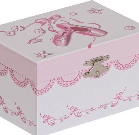 Mele & Co. Since 1912 Cora Original Twirling Blonde Hair Ballerina Pink Ballet Dancer Slippers White Painted Musical First Jewelry Box for Girls in Kuwait