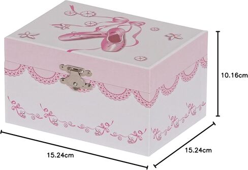 Mele & Co. Since 1912 Cora Original Twirling Blonde Hair Ballerina Pink Ballet Dancer Slippers White Painted Musical First Jewelry Box for Girls in Kuwait