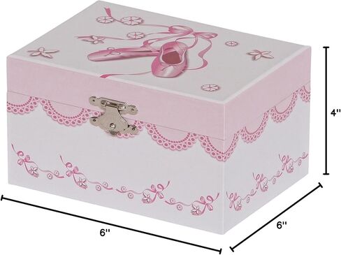 Mele & Co. Since 1912 Cora Original Twirling Blonde Hair Ballerina Pink Ballet Dancer Slippers White Painted Musical First Jewelry Box for Girls in Kuwait