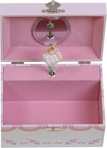 Mele & Co. Since 1912 Cora Original Twirling Blonde Hair Ballerina Pink Ballet Dancer Slippers White Painted Musical First Jewelry Box for Girls in Kuwait