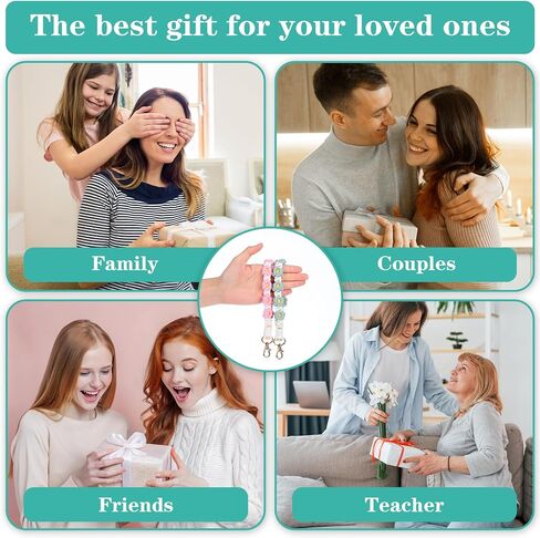 سلسلة مفاتيح مكرامية للنساء، حبل معصم بوهو مصنوع يدويًا مع حامل حلقة مفاتيح، سلسلة مفاتيح على شكل زهرة لطيفة للفتيات، سلسلة مفاتيح معصم قابلة للتعديل للمفاتيح وسلاسل المفاتيح للنساء اللطيفة in Kuwait