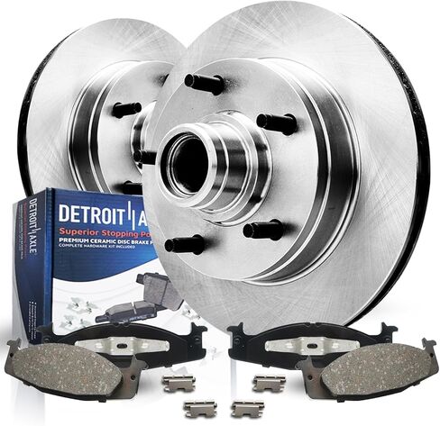 Detroit Axle - Front Brake Kit for 1994-1996 Ford F-150, 1994-2001 E-150 Econoline, Disc Brake Rotors Ceramic Brakes Pads with Hardware Replacement : 11.73" inch Rotor in Saudi Arabia