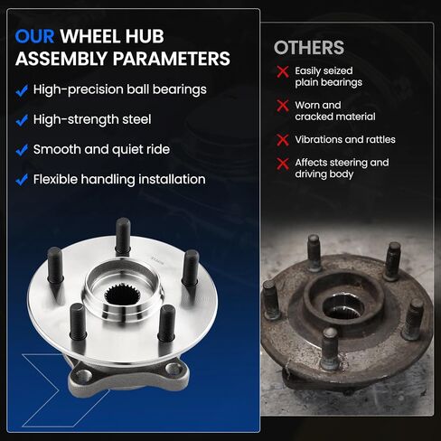 513439 Front Wheel Bearing and Hub Assembly Compatible with Toyota Camry 2018-2022, for Avalon 2021, Compatible with Lexus 2021-2023 ES250, L4 2.5L GAS, 5-Lug with ABS, 1PCS in Saudi Arabia