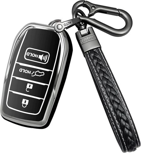 غطاء حماية من مادة TPU لمفتاح Toyota Key fob، متوافق مع 2023 2024 Venza Carrora Senna RAV4 Prime Sienna Land Cruiser Fortuner إلخ المفتاح الذكي عن بعد (وردي) in Kuwait