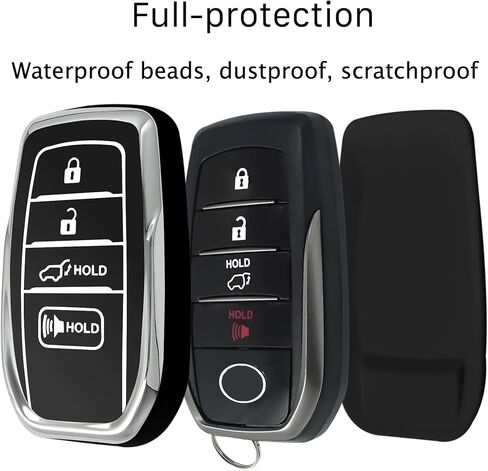 غطاء حماية من مادة TPU لمفتاح Toyota Key fob، متوافق مع 2023 2024 Venza Carrora Senna RAV4 Prime Sienna Land Cruiser Fortuner إلخ المفتاح الذكي عن بعد (وردي) in Kuwait
