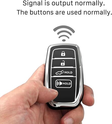غطاء حماية من مادة TPU لمفتاح Toyota Key fob، متوافق مع 2023 2024 Venza Carrora Senna RAV4 Prime Sienna Land Cruiser Fortuner إلخ المفتاح الذكي عن بعد (وردي) in Kuwait