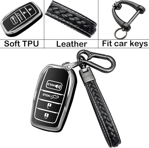 غطاء حماية من مادة TPU لمفتاح Toyota Key fob، متوافق مع 2023 2024 Venza Carrora Senna RAV4 Prime Sienna Land Cruiser Fortuner إلخ المفتاح الذكي عن بعد (وردي) in Kuwait