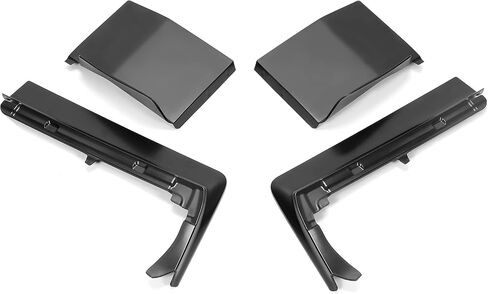 KUAFU 4PCS Front Bumper Filler Compatible with 1980-1985 Cadillac Seville Plastic Black in Saudi Arabia
