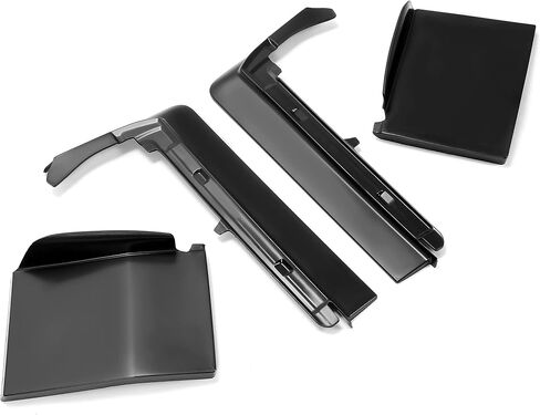 KUAFU 4PCS Front Bumper Filler Compatible with 1980-1985 Cadillac Seville Plastic Black in Saudi Arabia